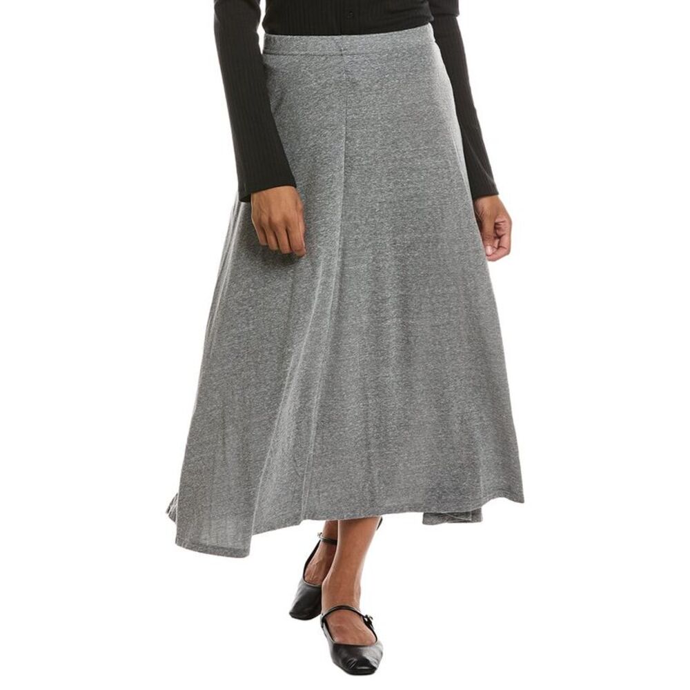 Perfectwhitetee Womens  Liza Slub Jersey Circular Skirt, Gray